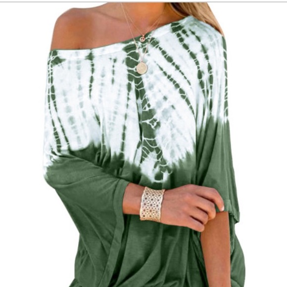 Tops - Green Tie Dye Top